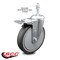 Service Caster 6 Inch Thermoplastic Rubber Swivel 3/8 Inch Stem Caster with Total Lock Brake SCC-TSTTL20S614-TPRB-381615 - alternate 2